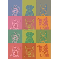 GARNIER-THIEBAUT Geschirrtuch CHIENS 56 x 77 cm 100% Baumwolle