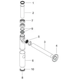 Hansgrohe Flowstar S Siphon Messing schwarz chrom gebürstet 52105340