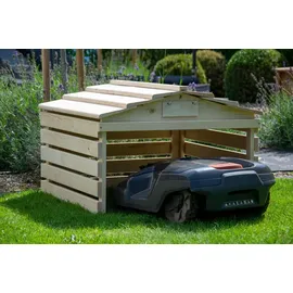 Dobar Mährobotergarage mit abnehmbarem Dach natur