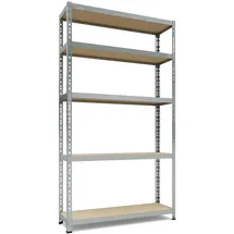 TKT Aktenregal Stahl 180x100x30 cm silberfarben