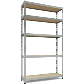 TKT Aktenregal Stahl 180x100x30 cm silberfarben