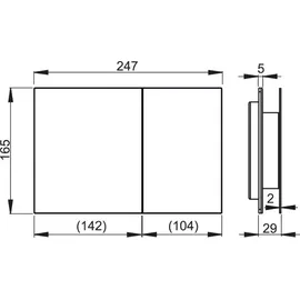 alcadrain s.r.o. AlcaPlast AIR Betätigungsplatte | Drückerplatte für Spülkasten | Design Se...