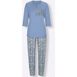 wäschepur Schlafanzug Pyjamas Blau 40/42