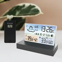 Digitale Wecker Wetterstation Funk Mit Farbdisplay Thermometer Innen-Außensensor