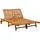 vidaXL Doppel-Sonnenliege 115 x 65 x 85 cm Braun
