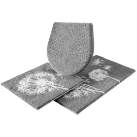 GRUND Badematte GRUND "Pusteblume, Badvorleger, Badezimmer Teppich, sehr weich" Gr. 10, grau (stein), H:20mm, Polyacryl, Badematten, Badematte, weiche Haptik, auch als 2-teiliges Set erhältlich, Made in Europe