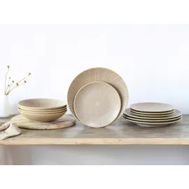 CreaTable Vesuvio Tafelservice 12-tlg. sandbeige
