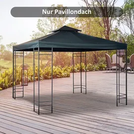 Outsunny Ersatzdach für Pavillon 3x3 m 3 x 3 m Grau
