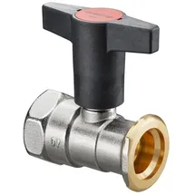 OVENTROP Optibal Pumpenkugelhahn DN 25 Rp 1 x G 1 1/2 ohne Sperrventil Messing