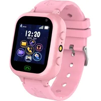 Kinder Smartwatch, Smartwatch Kinder mit Telefon SIM SMS 25 Spiel SOS Kamera Wecker Musik Schrittzähler Fackel Zähler Schreiber, Kinderuhr für Jungen Mädchen 4-12 Jahre Student Geschenk (Rosa)