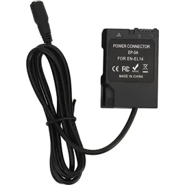 F1TP EN-EL14 DC Coupler Dummy Akku mit Typ C Netzteil für Nikon D5600 D3300 D3500 D5100 D5500 D3100 D3200 Kamera