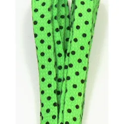 Schnürsenkel 120 polka dots neongreen blk