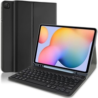 YUEJIDZ Samsung S6 Lite Table Hülle mit Tastatur, Tastatur Hülle für Samsung Galaxy Tab S6 Lite 10.4 Zoll 2022/2020,Hülle mit Pencil Halterr für Samsung Galaxy Tab S6 Lite (SM-P610/P615/P613/P619)