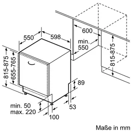 Siemens SN75Z802BE iQ500, Vollintegrierter Geschirrspüler, 60 cm, varioScharnier für besondere Einbausituationen