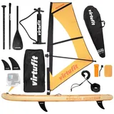 VirtuFit Inflatable SUP-Board VirtuFit Surfer 305 SUP-Board ORANGE mit Windsurf-Set