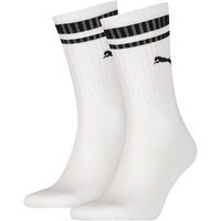 Puma Unisex Sport-Socken, Heritage, Tennis, Frottee-Sohle, Streifen Weiß 35-38
