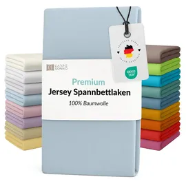 Carpe Sonno Spannbettlaken Jersey 90 x 200 - 100 x 200 - 140 x 200 - 160 x 200 - 180 x 200 - 200 x 200 cm Hellblau