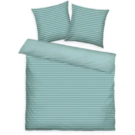 Tom Tailor MEDIUM STRIPES Türkis 135 x 200 cm + 80 x 80 cm