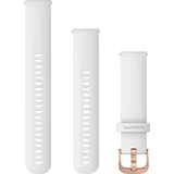 Garmin Schnellwechsel Ersatzarmband 20mm Silikon white/rose gold (010-12924-10)