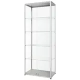 Showdown Displays Vitrine 80 x 200 x 40 cm Silber