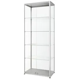 Showdown Displays Vitrine 80 x 200 x 40 cm Silber