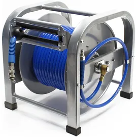 Wiltec Automatischer Druckluft Schlauchaufroller 30 m 12 bar, Schlauchtrommel
