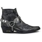 Infinity Leather Herrenstiefel Echtleder Krokodilmuster Knöchelboots Cowboy Biker Design - 42 EU