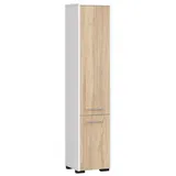 abamihome Akord Fin Hochschrank 30 x 140 cm Weiß Holz