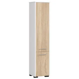 abamihome Akord Fin Hochschrank 30 x 140 cm Weiß Holz
