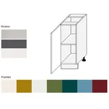 Feldmann-Wohnen Unterschrank Rimini (1-türig (Holztür), 1 Einlegeboden, 1-St., moderne Optik, MDF Kasetten-Fronten, Soft-Close) 30x50x82cm Farbe wählbar weiß