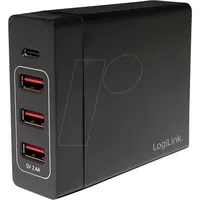 Logilink PA0122 USB-Ladegerät 60W Steckdose Ausgangsstrom (max.) 10200mA USB, USB-C® Buchse Anzahl