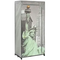 vidaXL Kleiderschrank 75×45×160 cm York Stoff