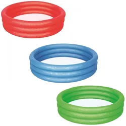 Bestway aufblasbarer Kinderpool mit 3 Ringen, 152 x 30 cm, Farbe kann variieren