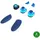 ThrustMaster eSwap X LED Blue Crystal Pack Zubehör-Set Blau PC / Xbox One / Xbox One S / Xbox Series X