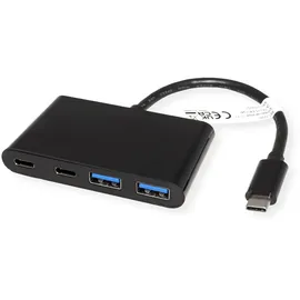 Value USB 3.2 Gen 2 Hub, 4fach (2x A+ 2x C), Typ C Anschlusskabel