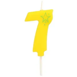 Papstar Zahlenkerze Mini 6,8 cm 15 St. Gelb