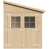 TIMBELA Anbau-Gartenhaus 4,16 x 2,11 m Beige