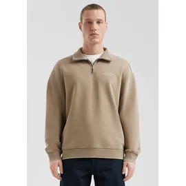 QS Sweat-Troyer mit Brustprint Braun L