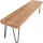 FineBuy Sitzbank HARLEM Akazie Braun 120 x 40 x 45 cm