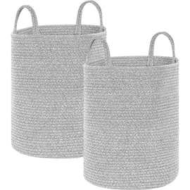 Beliani Aufbewahrungskorb SARYK 2er Set  onesize  Grau