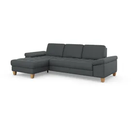 sit&more Ecksofa SIT & MORE "Westham L-Form", grau, B:275cm H:88cm T:172cm, 100% Polyester, Sofas, Ecksofa, mit Recamiere, mit oder ohne Bettfunktion, Bettkasten, Füße Eiche