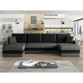 Mirjan24 Ecksofa Kris U, Stilvoll Eckcouch mit Schlaffunktion, DREI Bettkasten, und U-Form Schlafsofa (Alova 36 + Alova 04)