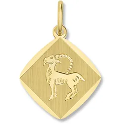 Sternzeichen-Anhänger ONE ELEMENT "Steinbock Sternzeichen Anhänger aus 333 Gelbgold", gold, Schmuckanhänger, Damen, Steinbock, Gelbgold 333, Damen Gold Schmuck Steinbock