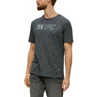 S.Oliver T-Shirt, mit Labelprint, Gr. L, black, , 32799536-L