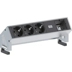 BACHMANN DESK2 3x Schutzkontakt 1x ABD GST18 Inox