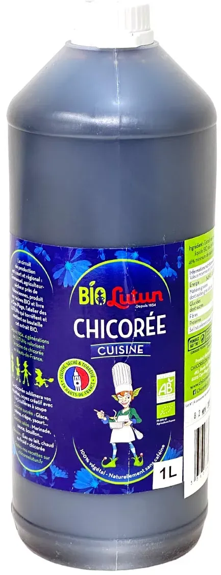 LUTUN BIO Chicorée Cuisine – Flüssiges BIO Zichorien-Konzentrat, 1 Liter