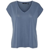 Vero Moda Damen T-Shirt VMFILLI Blau 10247666 L