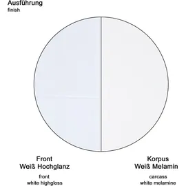 trendteam Schreibtisch Amanda Weiß Hochglanz