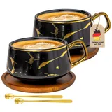 Intirilife Kaffeetasse 0,2 l Schwarz 2 St.