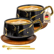 Intirilife Kaffeetasse 0,2 l Schwarz 2 St.